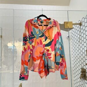 Colorful Abstract Hutch Top